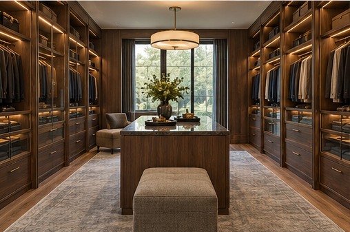Fictional sample: Walnut Wardrobe Room