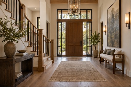 Fictional sample: entry hall at Maple Ridge Residence