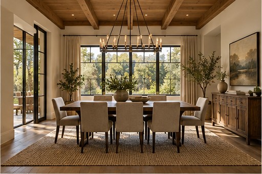 Fictional sample: dining room at Maple Ridge Residence